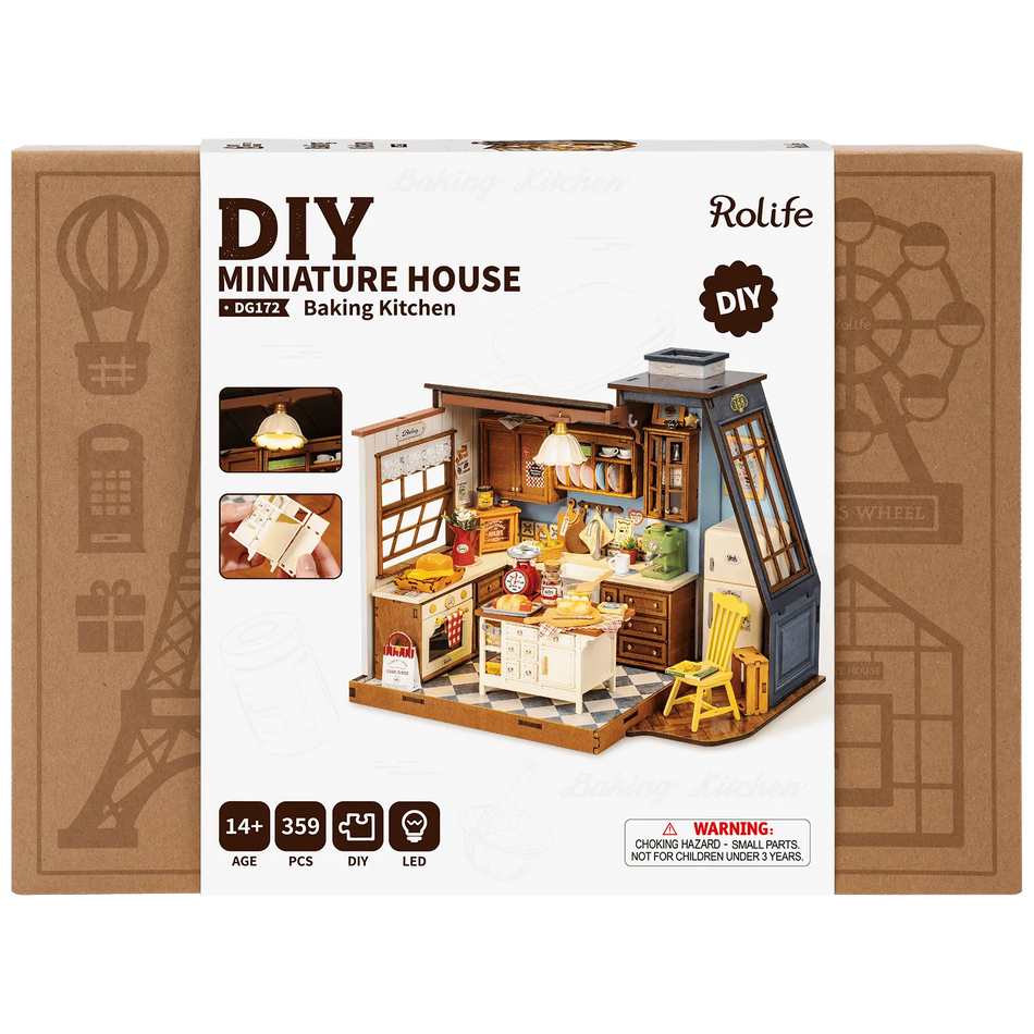 Vorderseite der Verpackung der Robotime Baking Kitchen