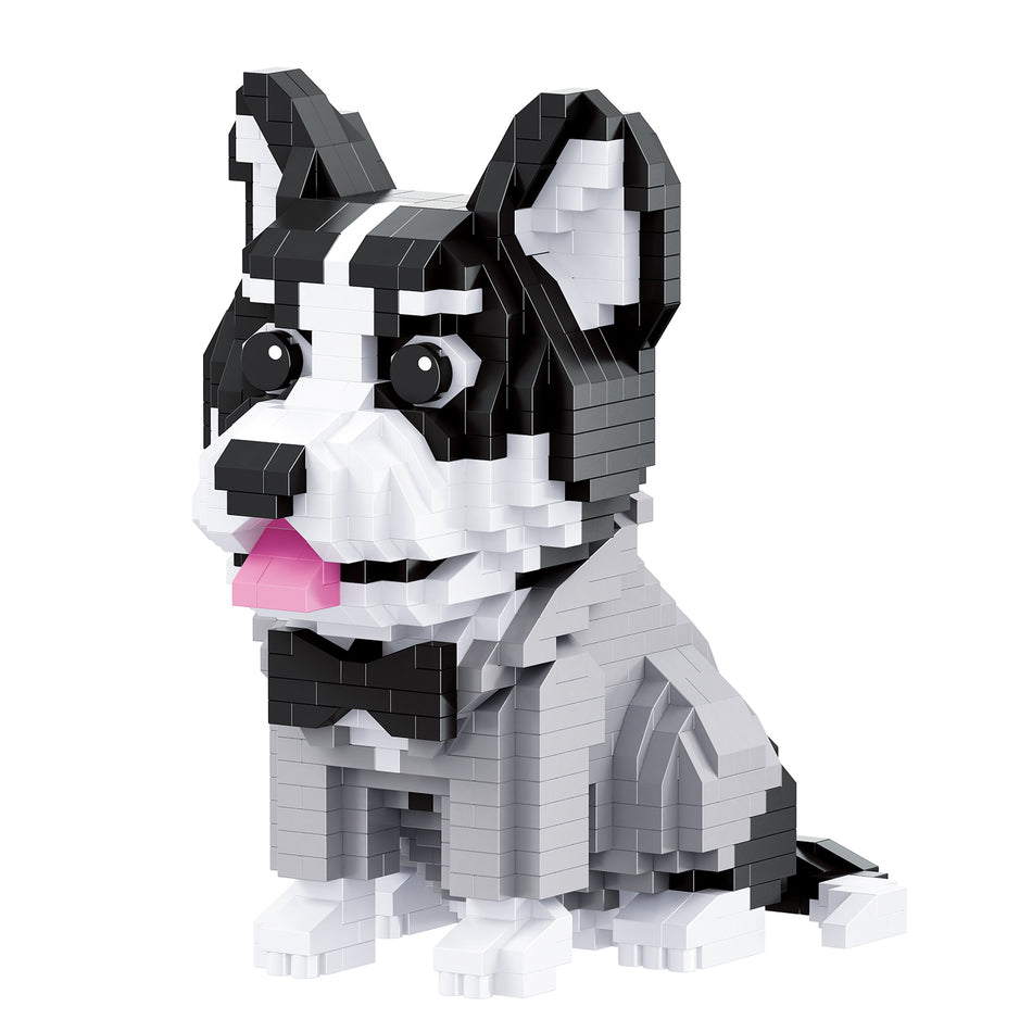 Produktfoto der Balody Miniblocks schicker Husky in schicker Kleidung