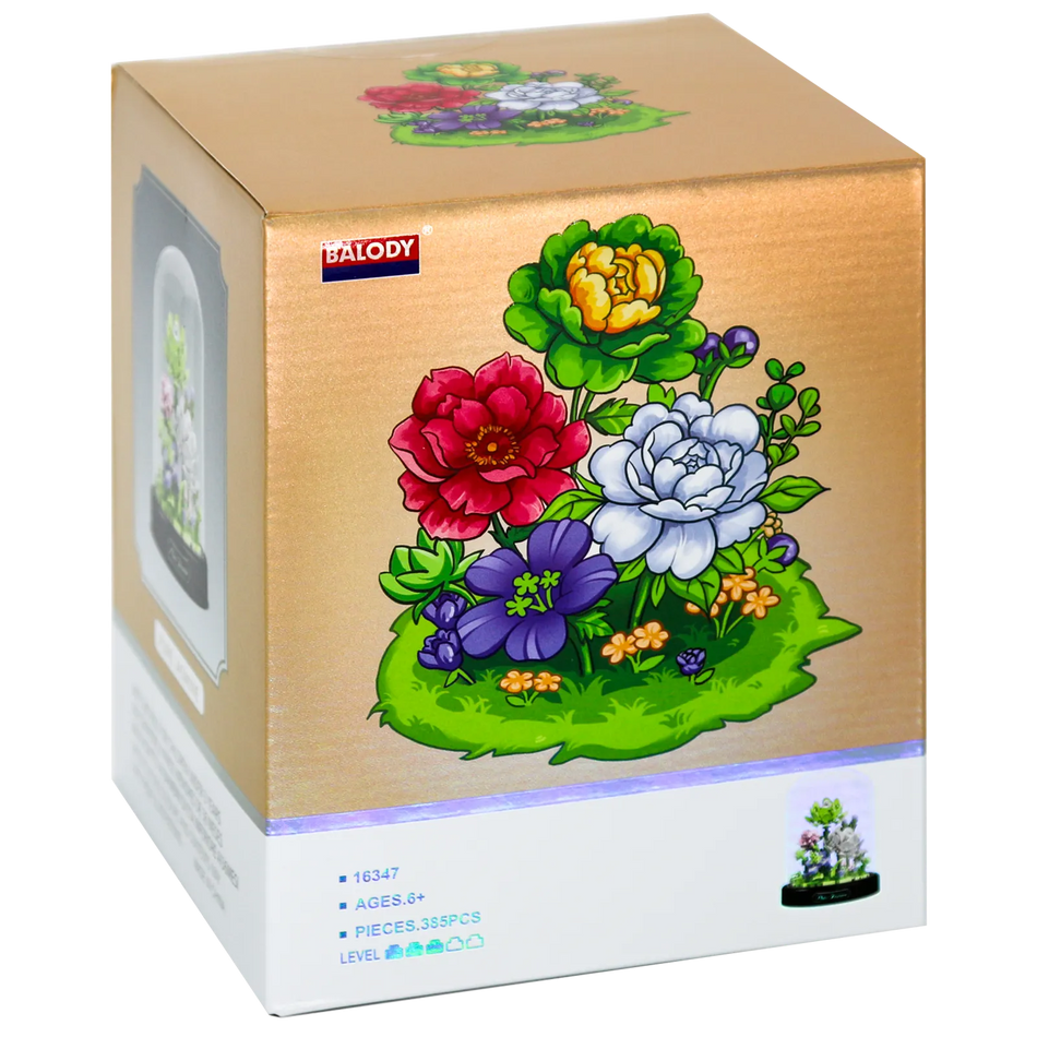 Vorderseite der Verpackung der Balody Miniblocks Jasmin in Glocke