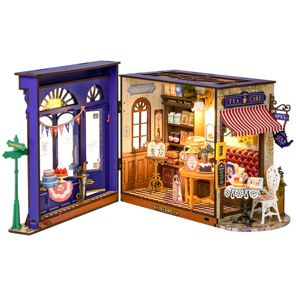 Produktfoto vom Inneren des Robotime Leisure Time Tea Room