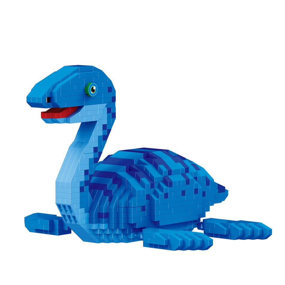 Produktfoto der Balody Miniblocks blauer Plesiosaurus