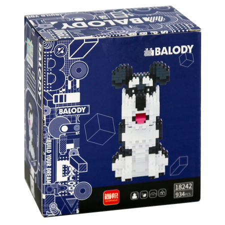 Rückseite der Verpackung der Balody Miniblocks kleiner Schnauzer