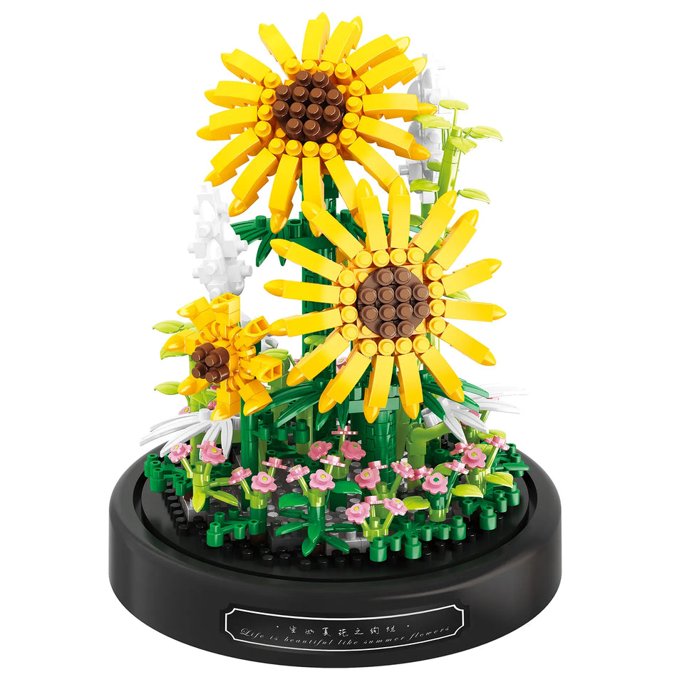 Produktfoto der Balody Miniblocks Sonnenblumen in Glocke
