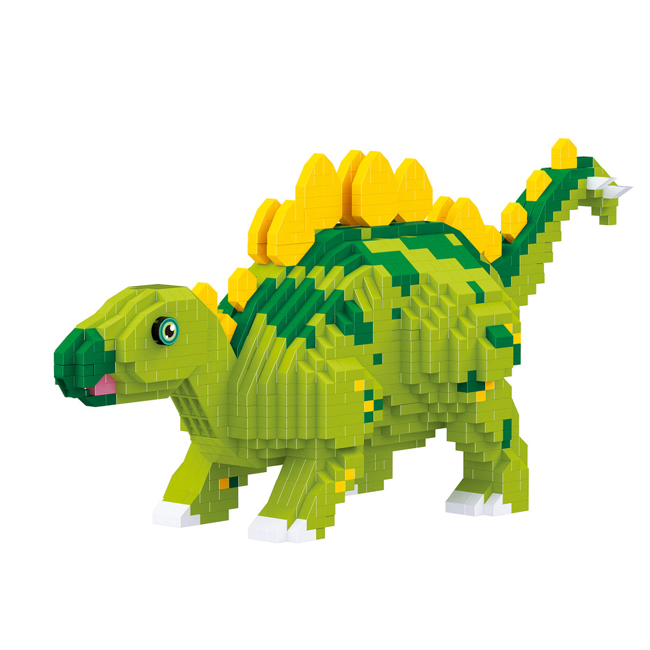 Produktfoto der Balody Miniblocks grüner Stegosaurus