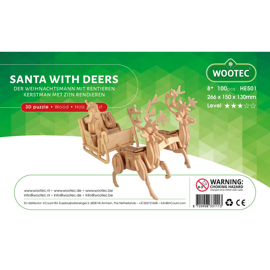 Wootec Weihnachtsmann mit Rentieren / Santa with Reindeers HE501
