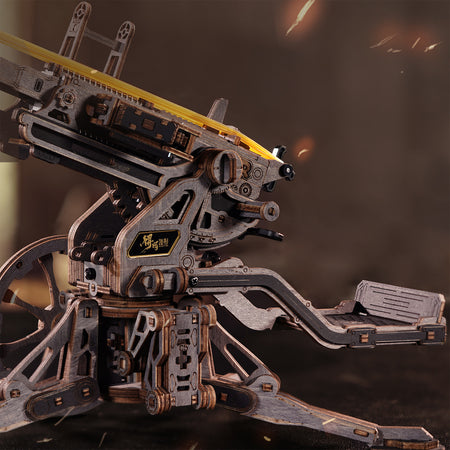 Die Basis mit Sitz und hinterem Teil des Laufs der Robotime Anti-aircraft Gun