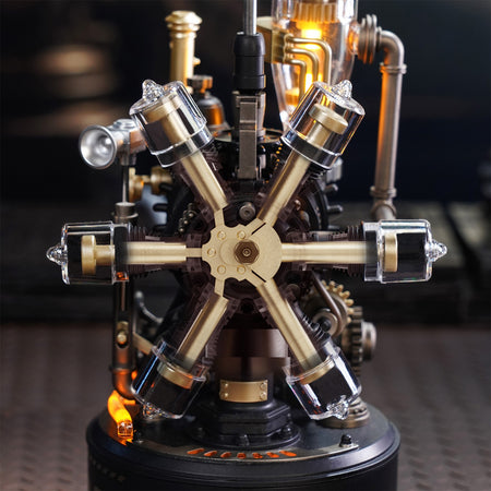 Rad mit Kolben des Robotime Da Vinci Helicopter