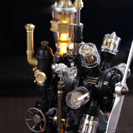 Details an der Seite des Robotime Da Vinci Helicopter