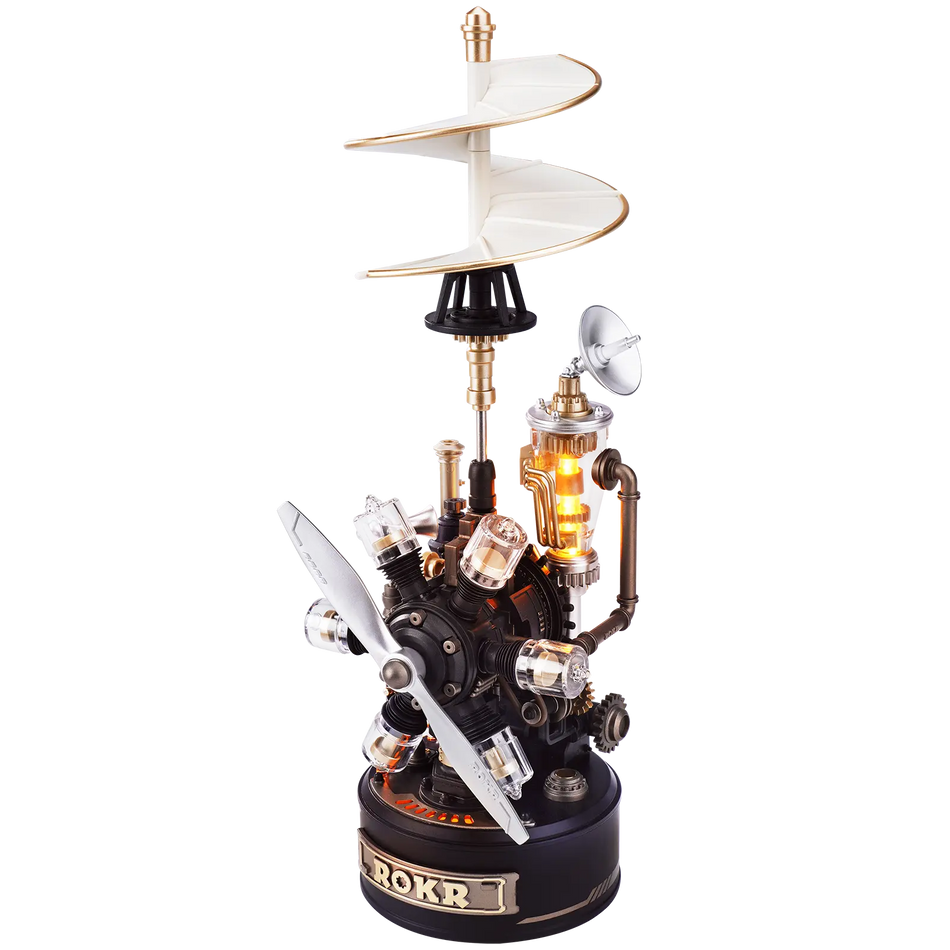 Produktfoto der Robotime Da Vinci Helicopter, Modellbausatz, inspiriert vom Hubschrauber von Leonardo da Vinci