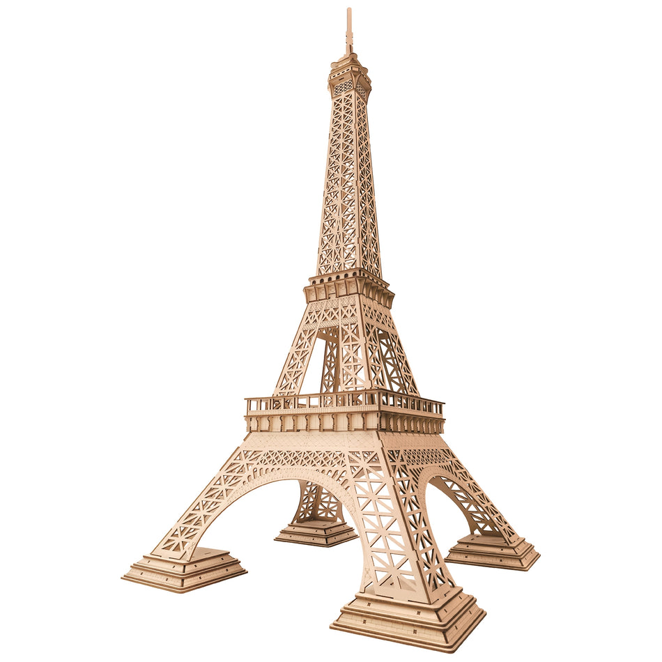 Produktfoto der Robotime Eiffel Tower Plus, Holzmodellbau eines großen Eiffelturms