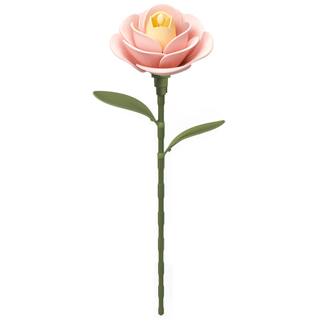 Produktfoto der Robotime Light Pink Camellia, Kunststoffbausatz einer hellrosa Kamelie