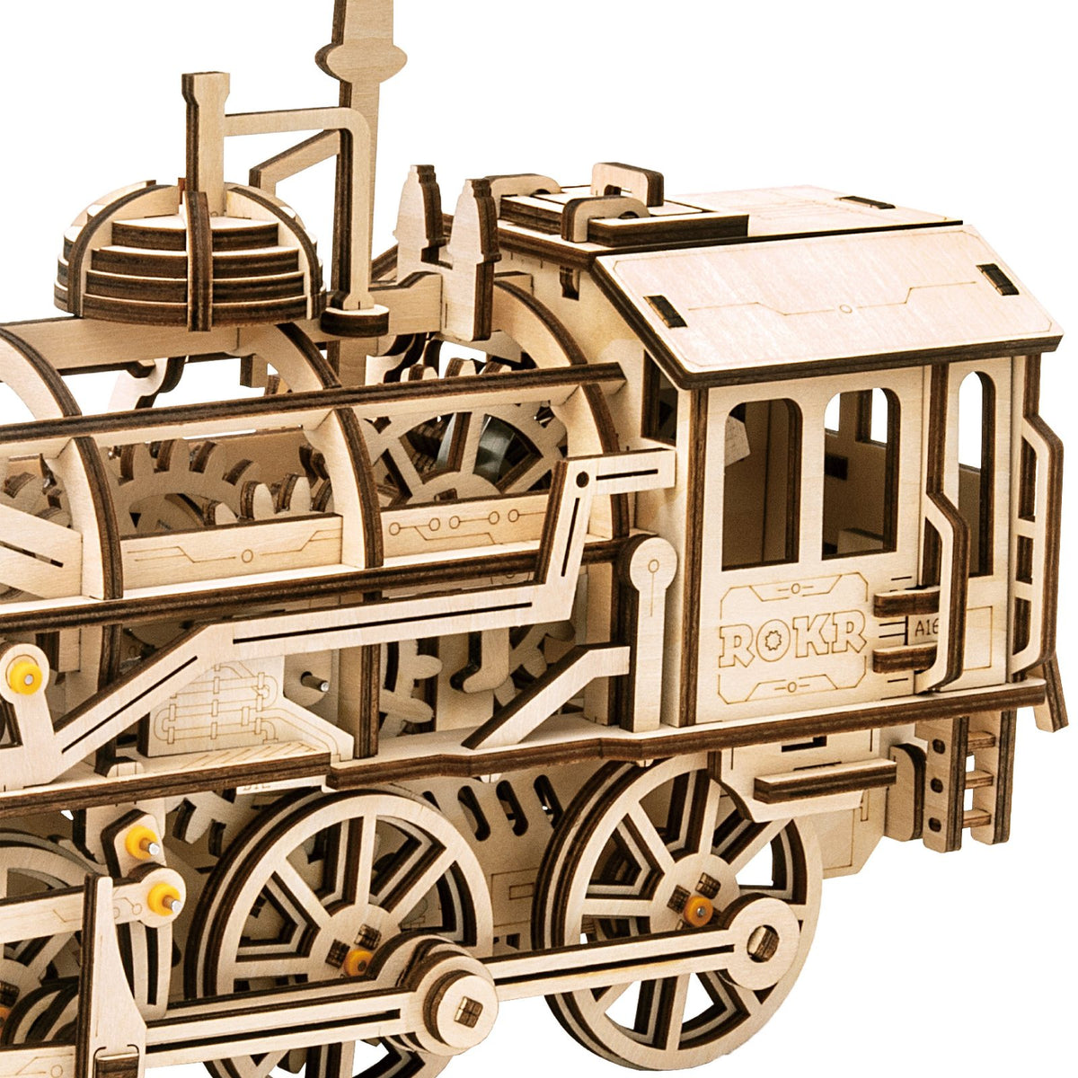 Details des Mittelteils und der Kabine am Hinterteil der Robotime Locomotive