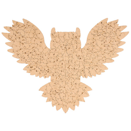 Rückseite von Robotime buntes Holzpuzzle Eule
