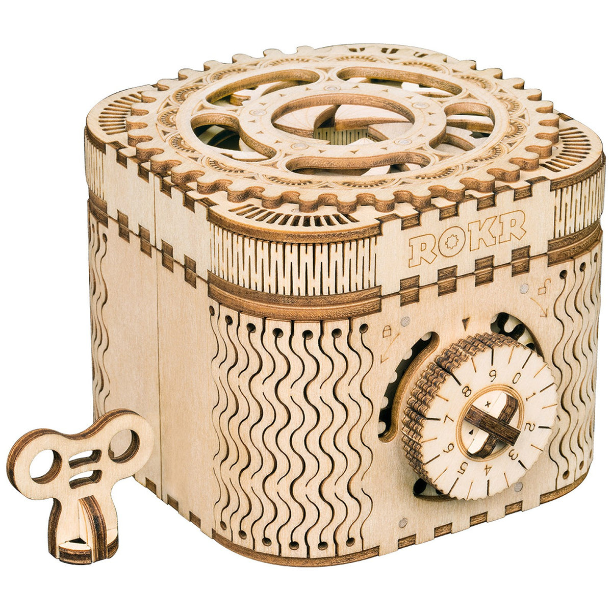 Produktfoto der Robotime Treasure Box, Holzmodellbau einer Aufbewahrungsbox